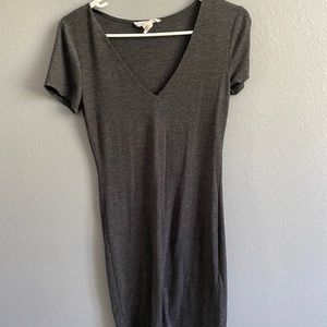 Dark grey tight fitted dress